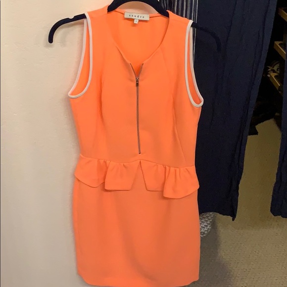 Sandro 1 S Ravageuse Peplum Ruffled Dress Sheath - Picture 2 of 3